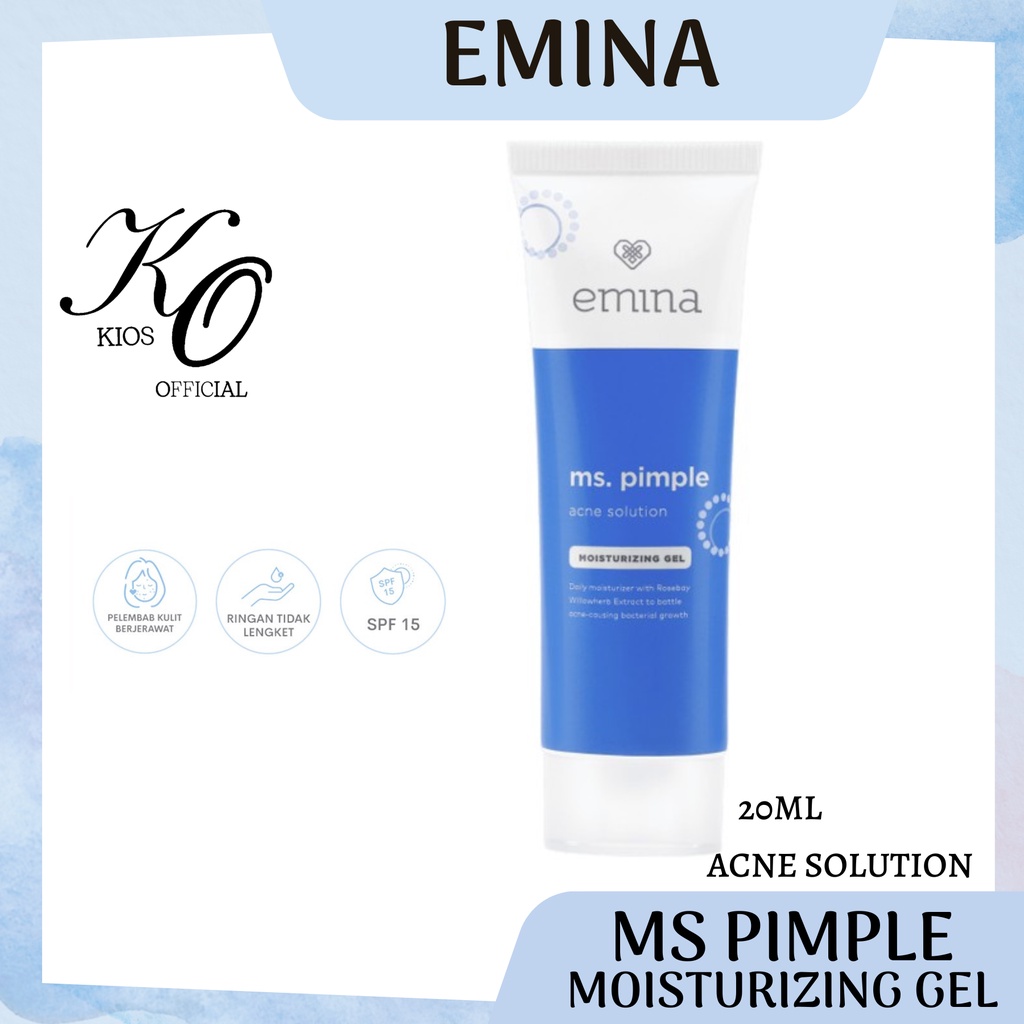 Emina Ms Pimple Acne Solution Moisturizing Gel 20ml | Pelembab Wajah Berjerawat