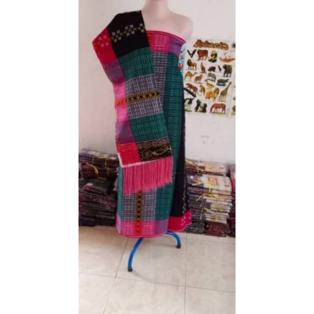 Sarung selendang katun pucca bintik bordir rambu