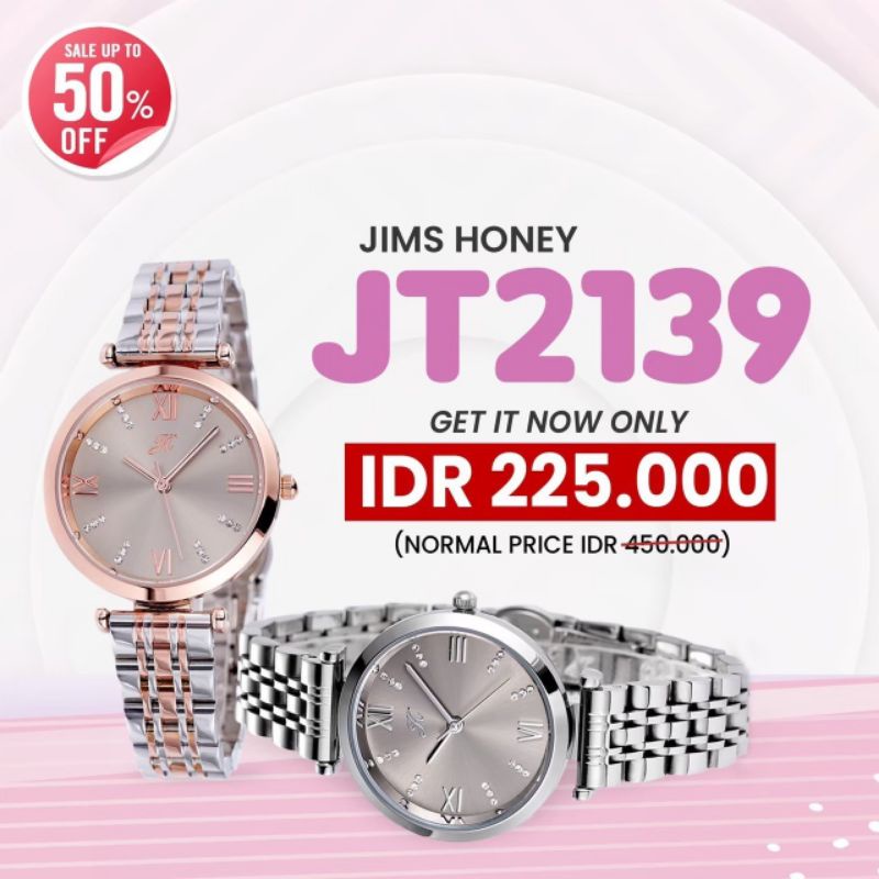 JIMS HONEY JAM TANGAN WANITA 2139 ARLOJI MEWAH PUSAT KADO
