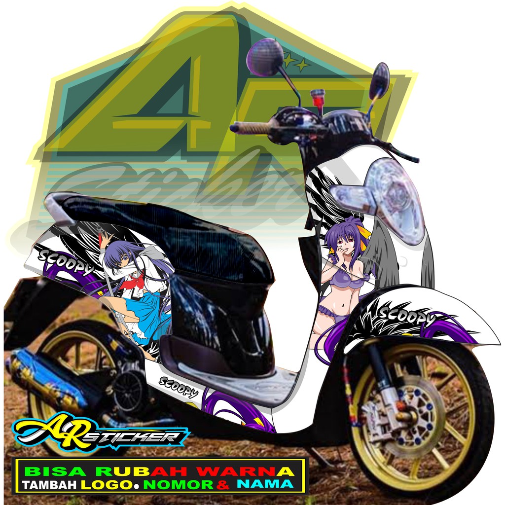 Decal scoopy Decal Scoopy full body Full Blok Decal Scopy Dekal New Fi 2017 2018 2019 2020 PUTIH