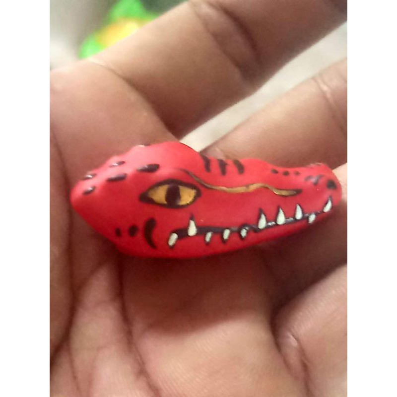 molding/ cetakan soft frog model kepala buaya ukuran 4.5 dan 4cm hook 1/0 dan 2/0