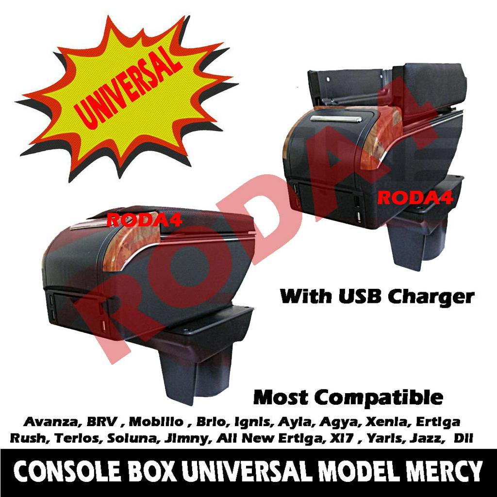 Console Box Mobil Universal Arm Rest With USB model MERCY