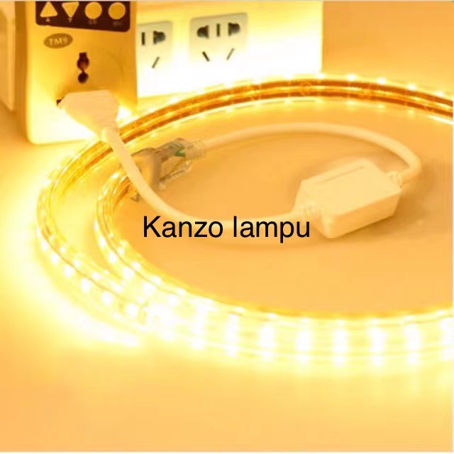 10.10 / rollan Lampu led strip selang 5050 smd Ac 220v (1-1000m) outoor free soket 5