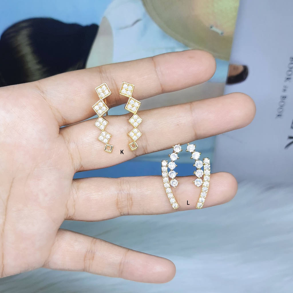 Anting Fashion Jalar Bunga Kupu - BE291