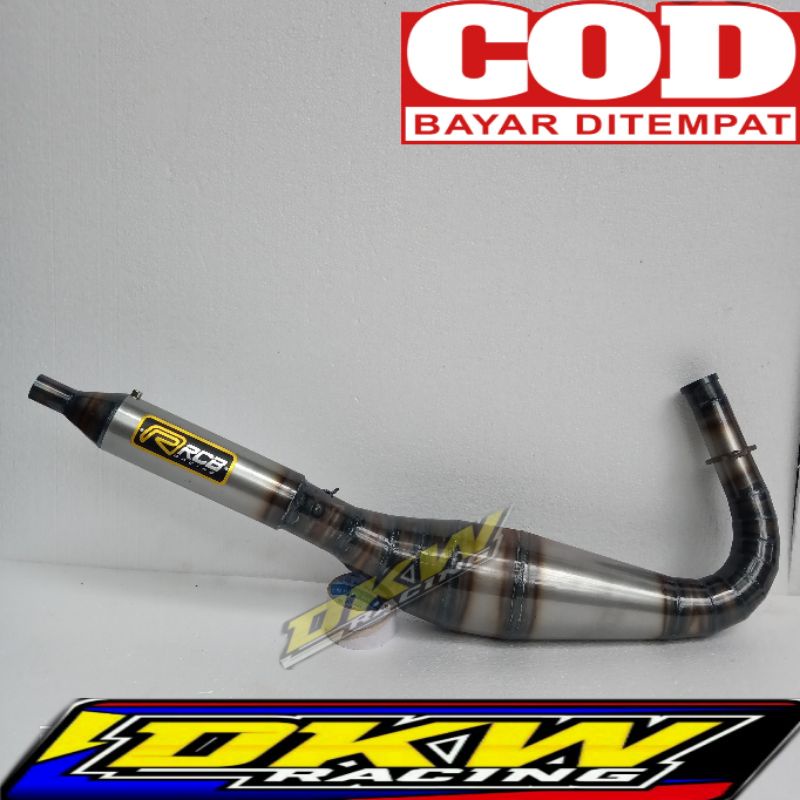 Knalpot RX King Telo Kompetisi Rcb Plat Karat