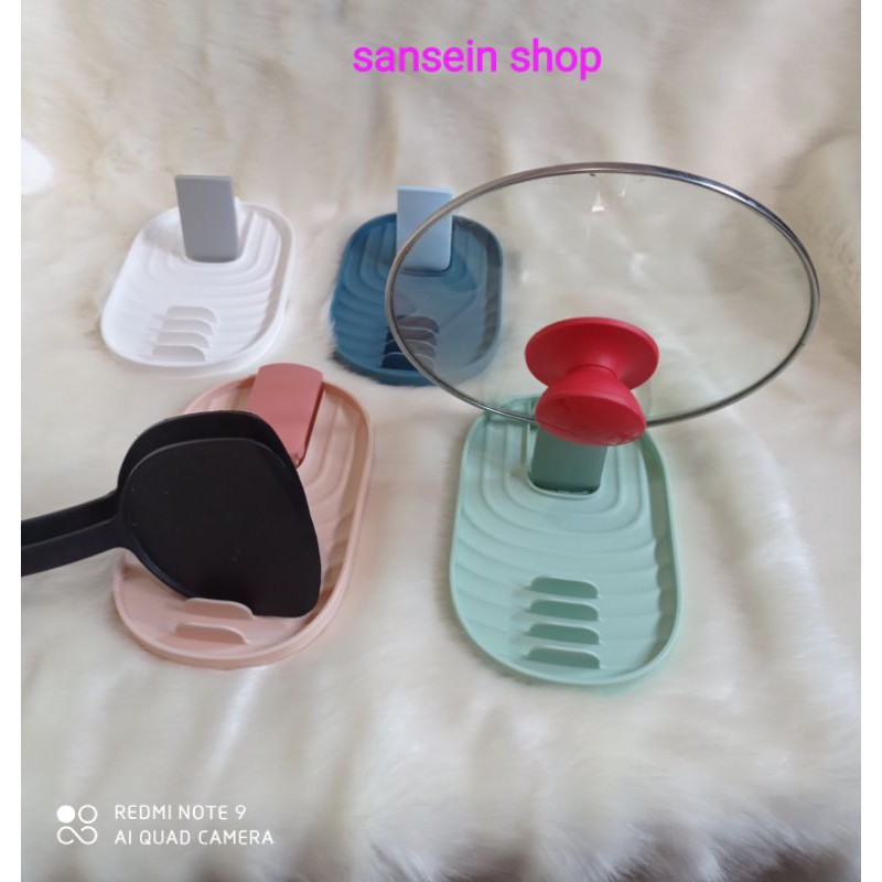 Tatakan Sendok Spatula Rak Tutup Panci dan Spatula Sutil Tatakan Sutil