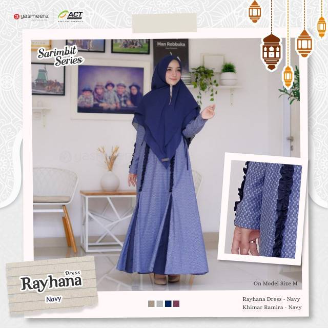 RAYHANA DRESS DEWASA BY YASMEERA