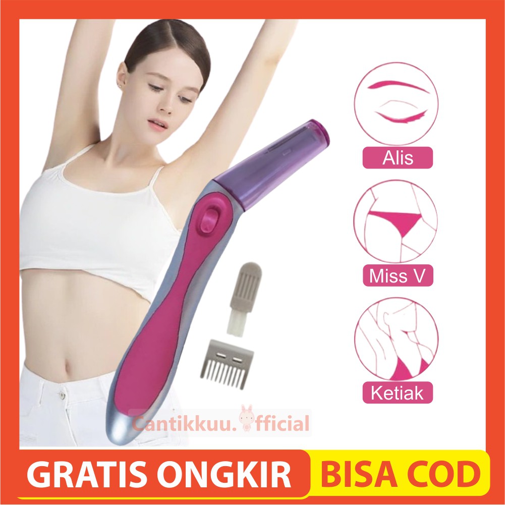 Alat Pencukur Bulu Rambut Kemaluan Alis Ketiak Ketek Kaki Bikini Wanita  Cukur Hair Remover Shaver