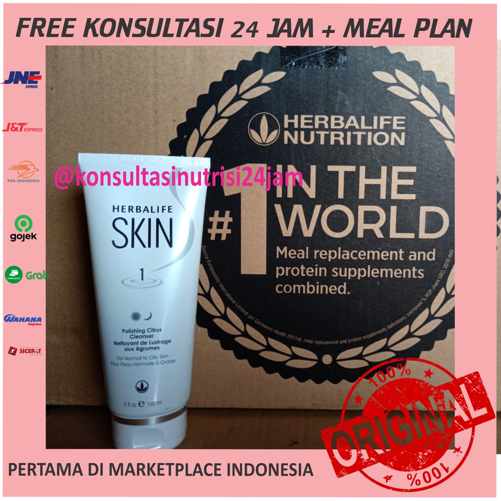 Herbalife SKIN Polishing Citrus Cleanser Pembersih Wajah & Make Up Untuk Kulit Normal, ONLY JATIM