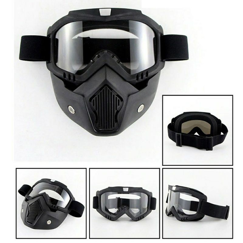 Kacamata Google Mask Bollfo Kaca Helm Cross Clear Bening