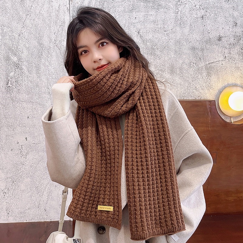 Long scarf women winter import syal musim dingin wanita rajut hangat knit knitted unisex cowok pria selendang ELSA