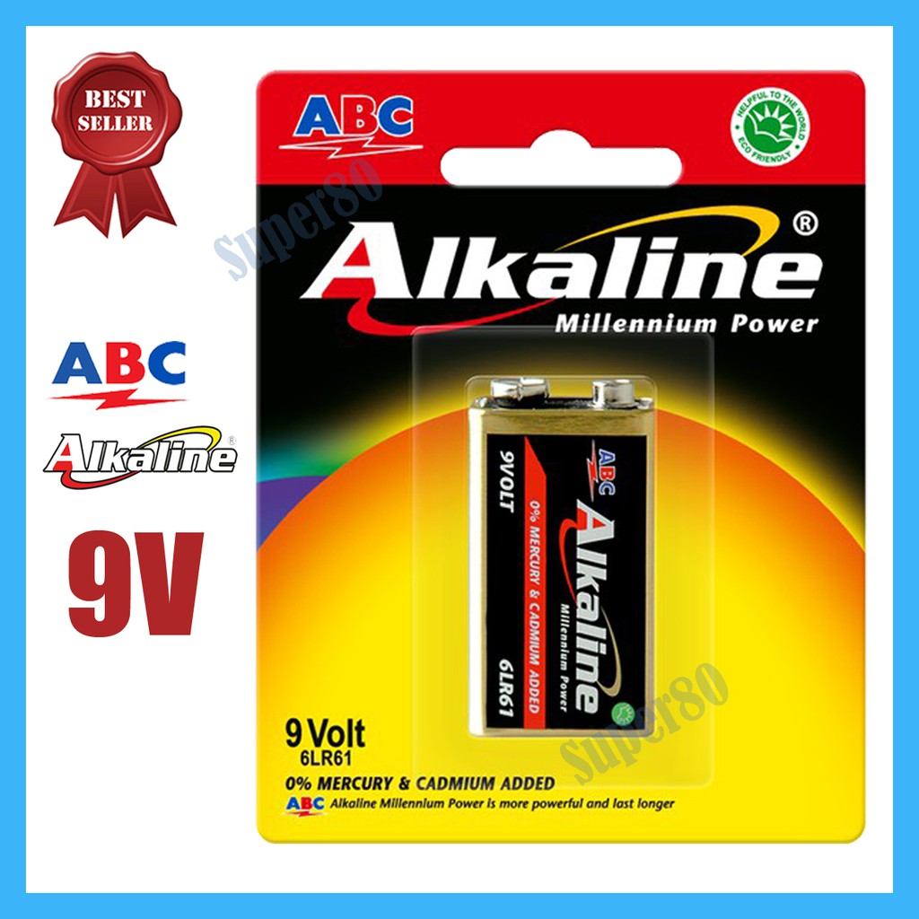 ABC Alkaline 9V Baterai Battery Batre Batere Kotak 9 Volt