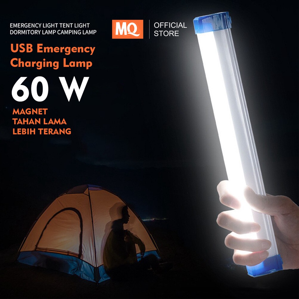 MQ lampu emergency t5 60w super terang   lampu darurat T5 portable  60watt    lampu emergency T5 40w