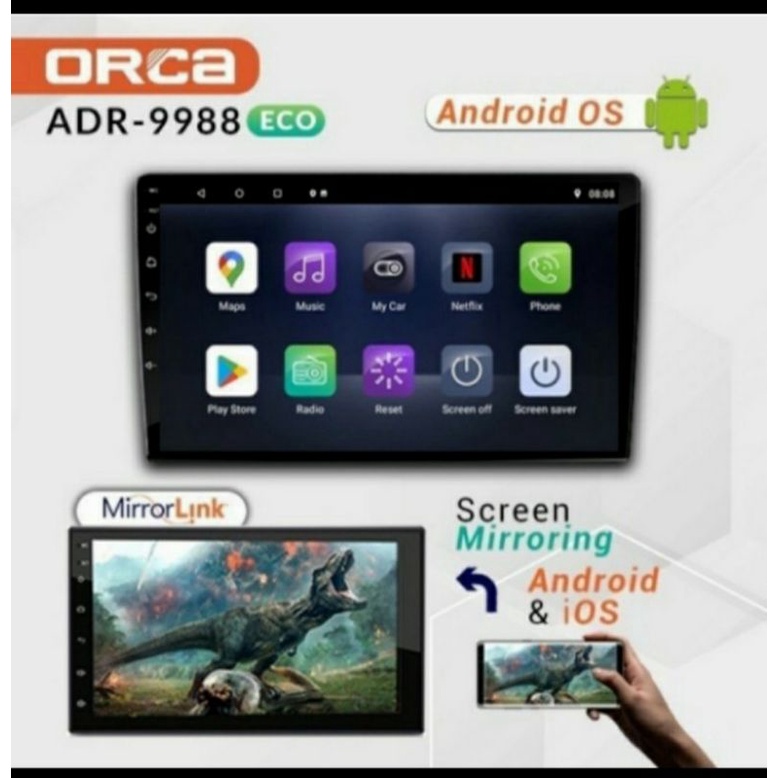 Headunit ORCA Android 10 Inch Eco Series