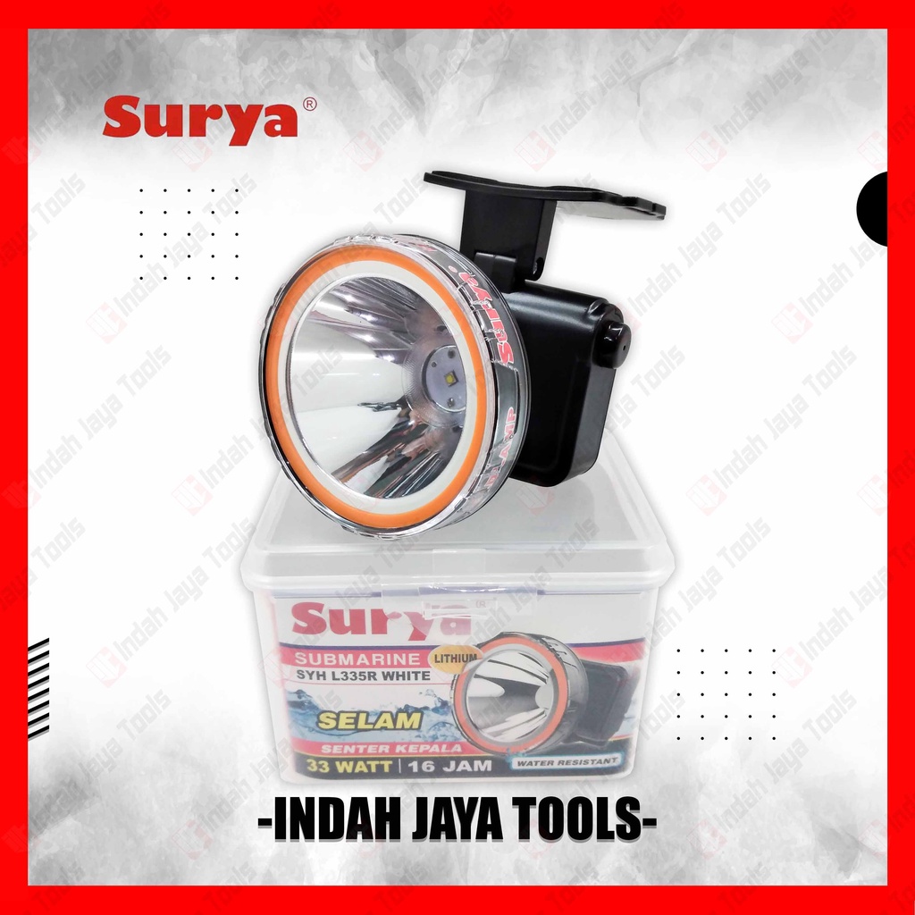 SURYA SYH L335R Senter Kepala Selam  LED 33 W Head Lamp Lampu Diving