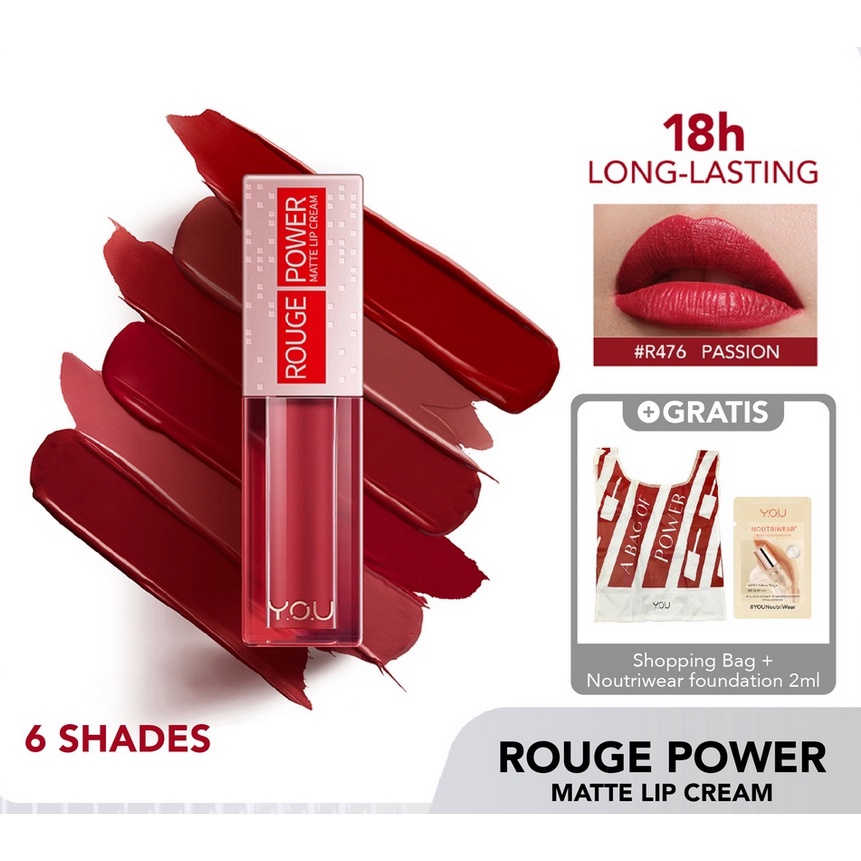 YOU Rouge Power Matte Lip Cream Lipstik