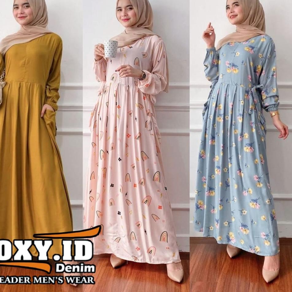 Terlaris.. Gamis Milea / Dress Syari/ LD 120 cm / PB 130 cm / Gamis Rayon Premium / Dress Gamis Rayo