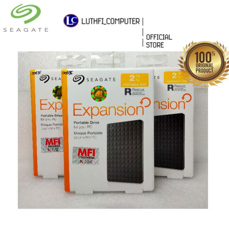 HDD PORTABLE SEAGATE EXPANSION 2TB 2.5 INCH EXTERNAL Black ORIGINAL