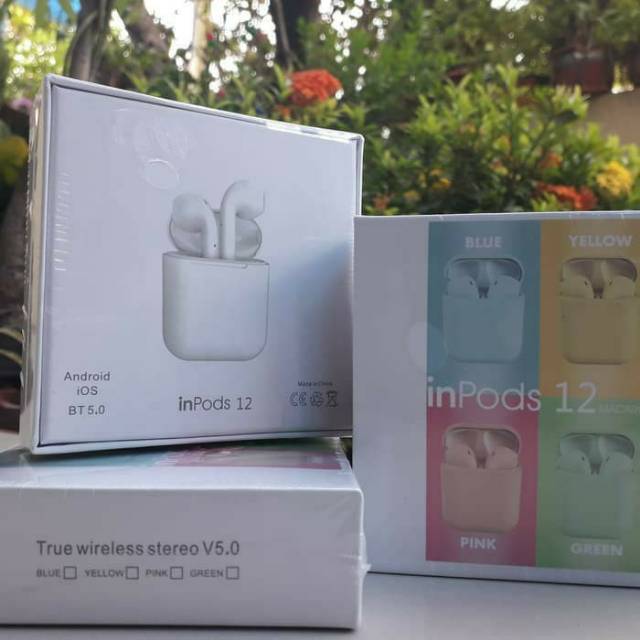 HEADSET BLUETOOTH INPODS i12 MACARON WIRELESS STEREO / 2 KUPING KIRI KANAN V5.0 MANTUL HARGA PABRIK