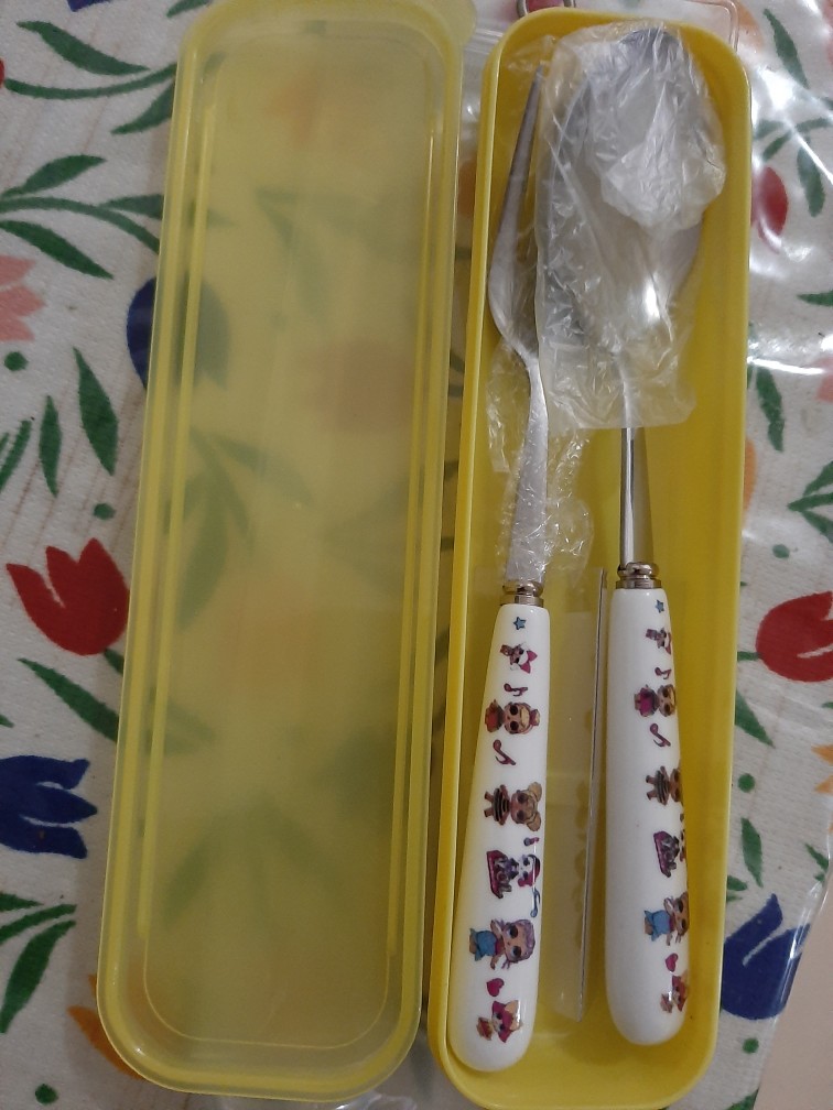 Sendok Set Karakter Gagang Keramik/dewasa Dan Anak2.