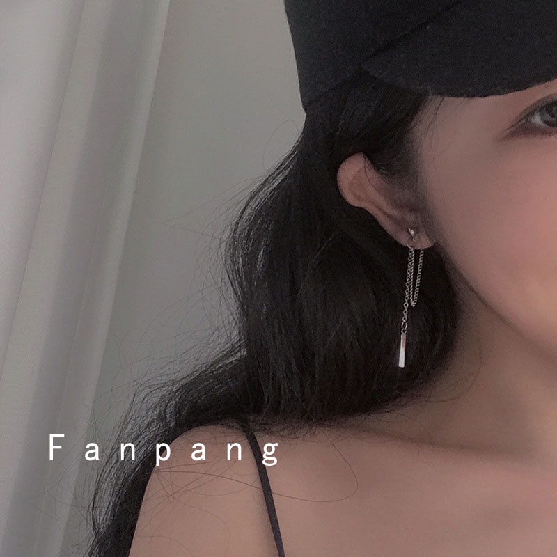 Korean Trend Tassel Earrings Female Chain Punk Earrings