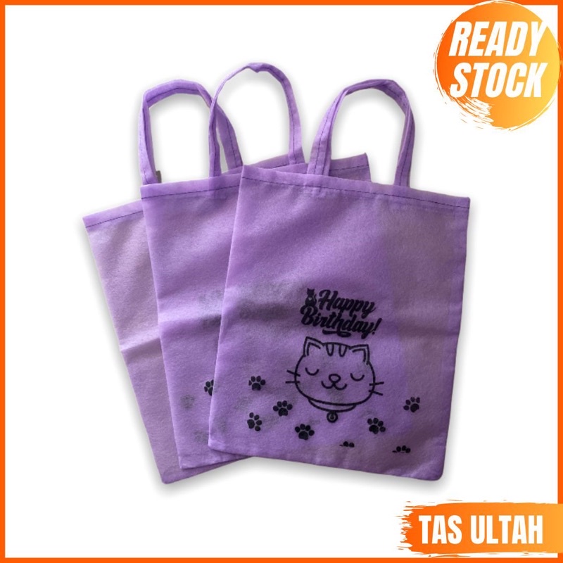 Goodiebag Ulang tahun Anak Khitan Hajatan Aqiqah Tas snack Termurah Terlaris Ready siap kirim F25x30 LILAC / UNGU MUDA