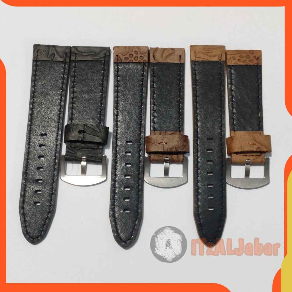 Tali jam tangan kulit leather strap Tali jam kulit 22mm 24mm KSHMM