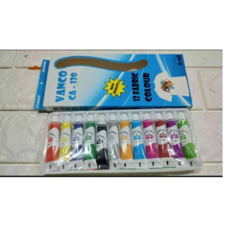 

VANCO FABRIC COLOUR CAT KAIN TEKSTIL ISI 12 WARNA 9ML