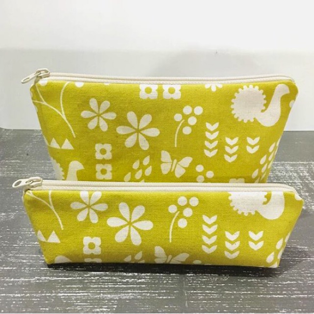 

Classic Pouch Pencil Case Japan Fabric Yellow