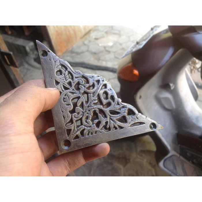 Brass siku kuningan untuk ornamen meja lemari peti 10 cm brass