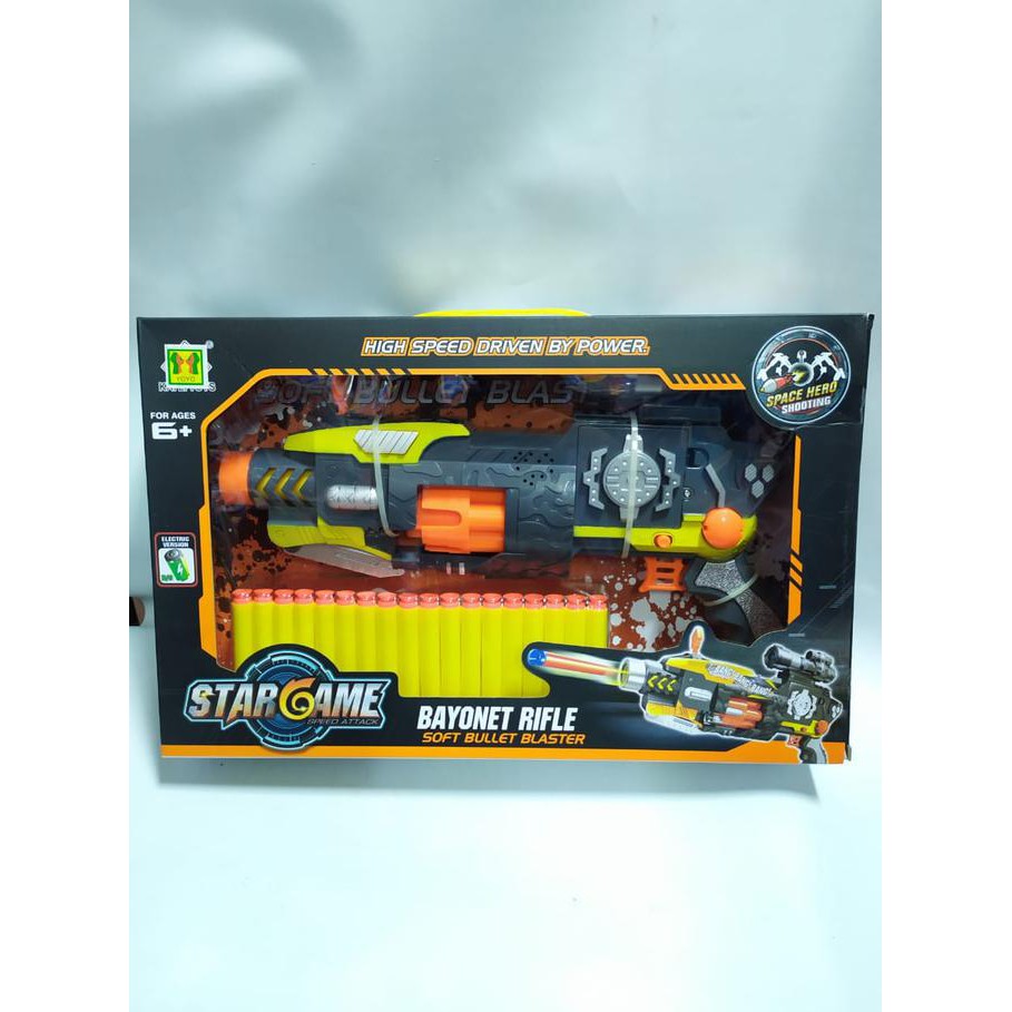 Mainan Pistol Gun Soft Bullet Blaster Nerf Replika SB416