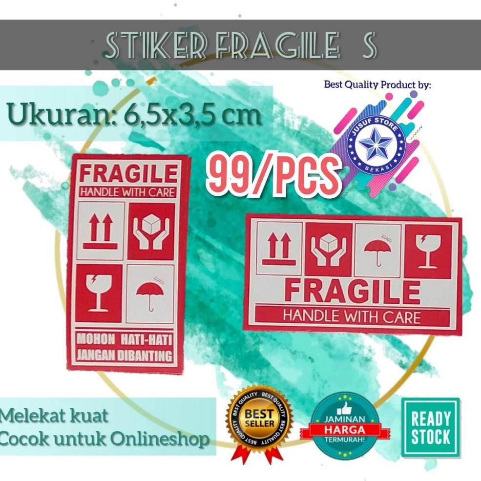 

Sticker Fragile / Stiker Fragile / Sticker Pecah Belah @50Pcs