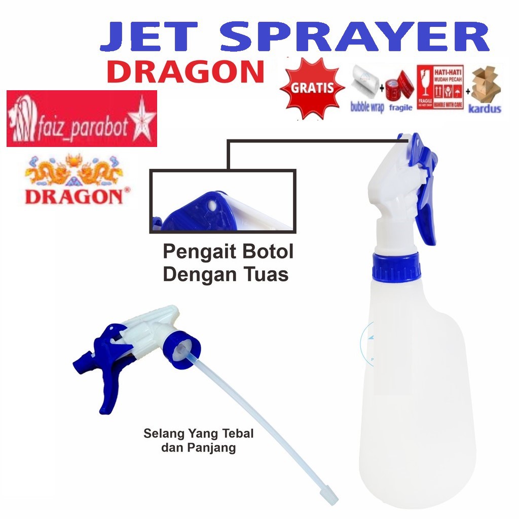 Jet Sprayer Jet Spray Alat Semprotan 1000 cc Botol Spray Plastik Tebal Good Quality