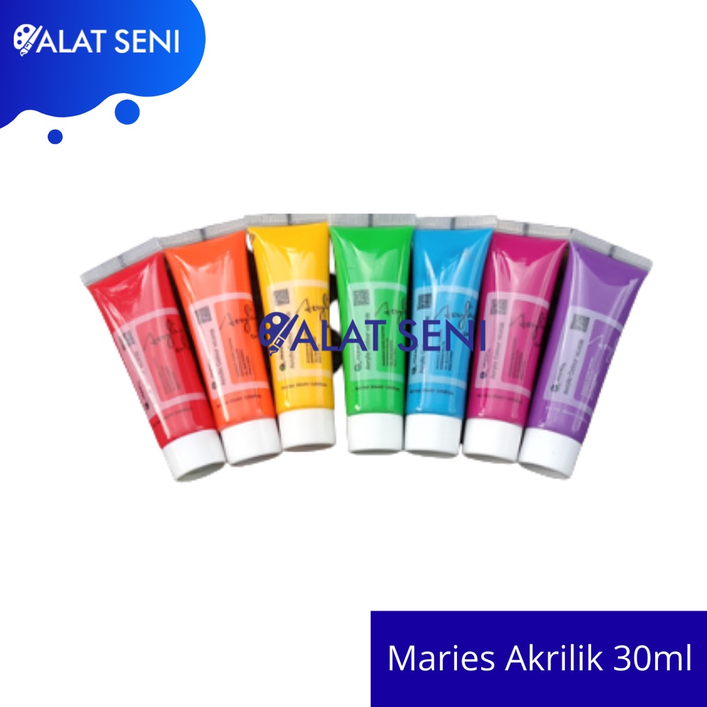 

Maries Cat Acrylic 7 Warna Dasar / Cat Acrylic Warna Dasar Ukuran 30 ml / Cat Lukis