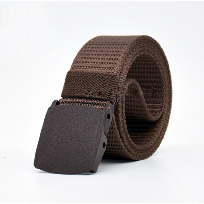 IKAT PINGGANG TACTICAL NYLON CANVAS / TACTICAL ARMY / ANTI METAL DETECTOR - MC-NL-40-COKLAT