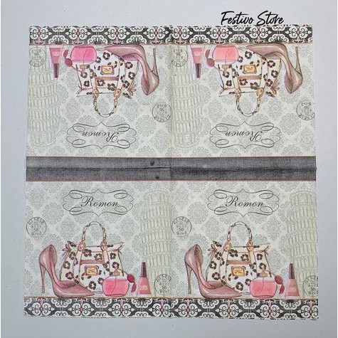 Decoupage Napkin - Tissue Decoupage 2Ply HU - Geneve Romon Fashion