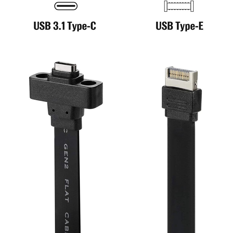 USB 3.1 Front Panel Type E to Type C Extension Cable ,Gen 2 (10 Gbit/S) Internal Adapter Cable,with 2 Screws (50cm)