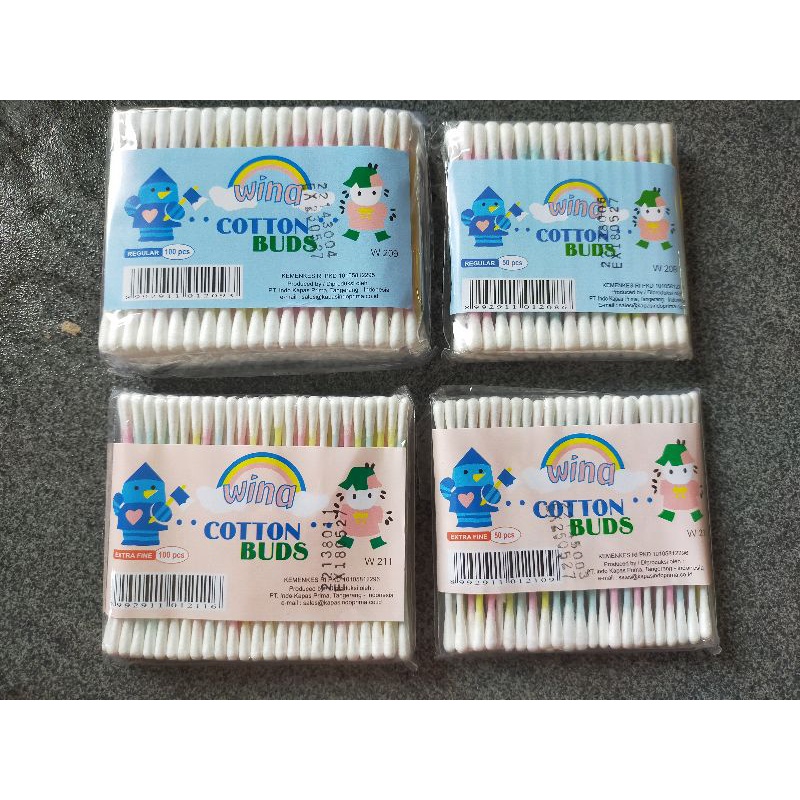 cotton bud wina isi 50 100 extrafine/reguler