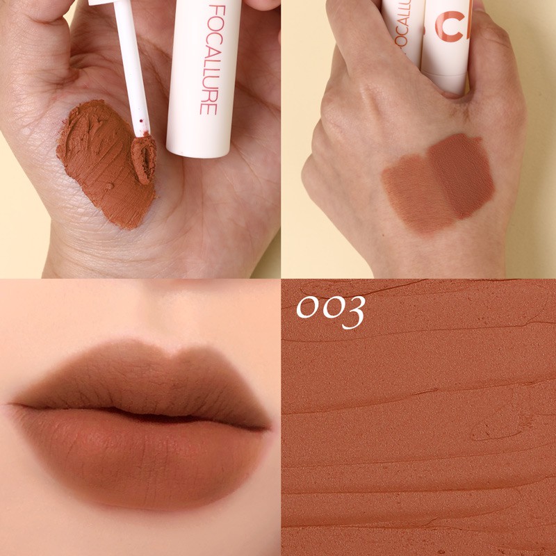 【BPOM】FOCALLURE Lipstik Cream Velvet-Mist Matte Lip Clay #JasmineMeetsRose Kosmetik Bibir-#003