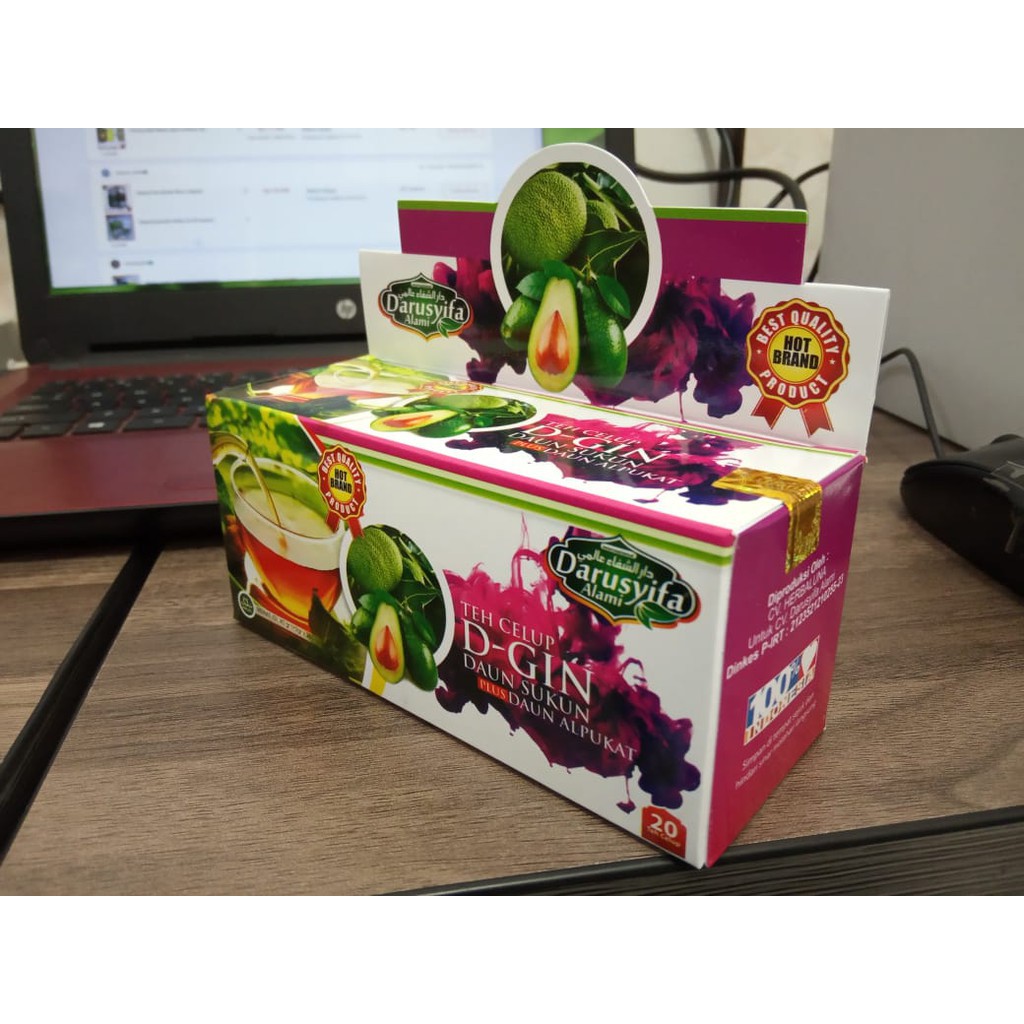

Teh Celup D GIN Detok Ginjal Darusyifa Alami Teh Daun Sukun Plus Daun Alpukat