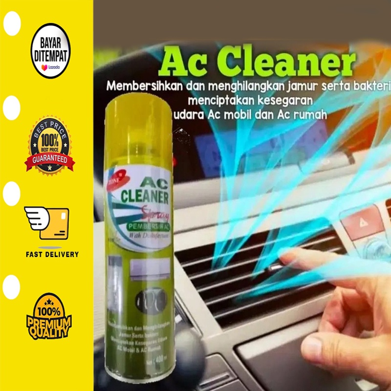 [BISA COD] ZONE Cairan Pembersih Evaporator Pengharum AC Mobil Rumah AC Cleaner Spray Foam 400ML