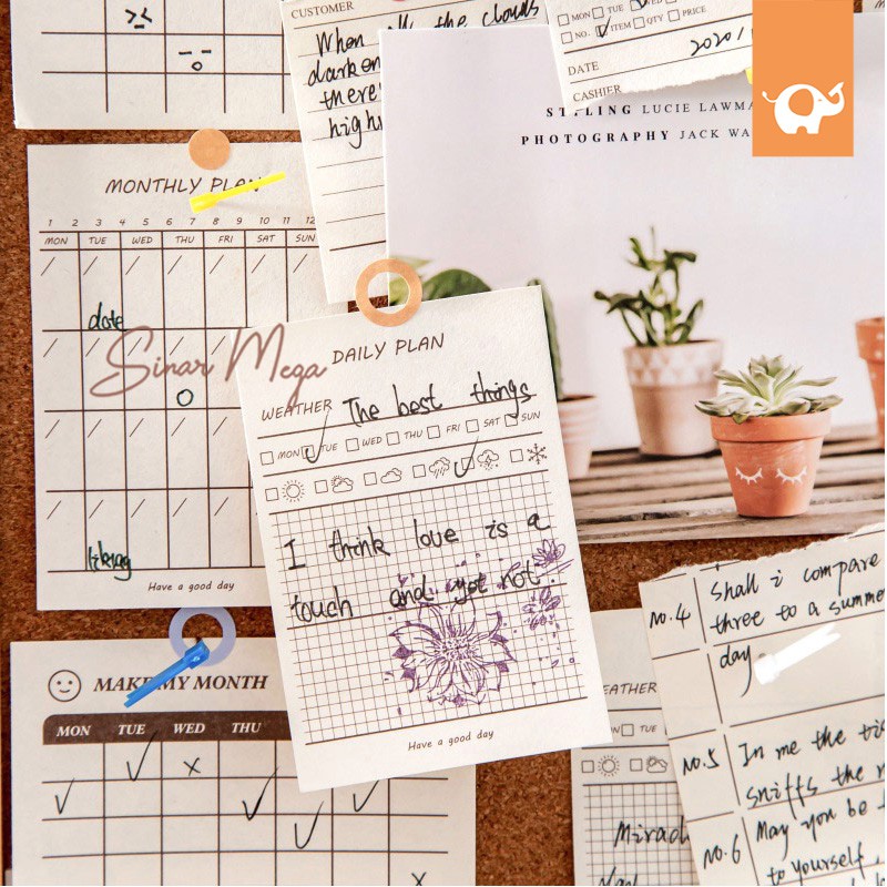 

Todays Paragraph Series Memopad / Memo Tempel Motif Simple Lucu Unik Murah