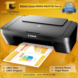Printer Canon PIXMA MG2570S MG 2570s MG2577S E410 Print Scan Copy all in one A4 New 3 in 1 Multifungsi Original Garansi Resmi