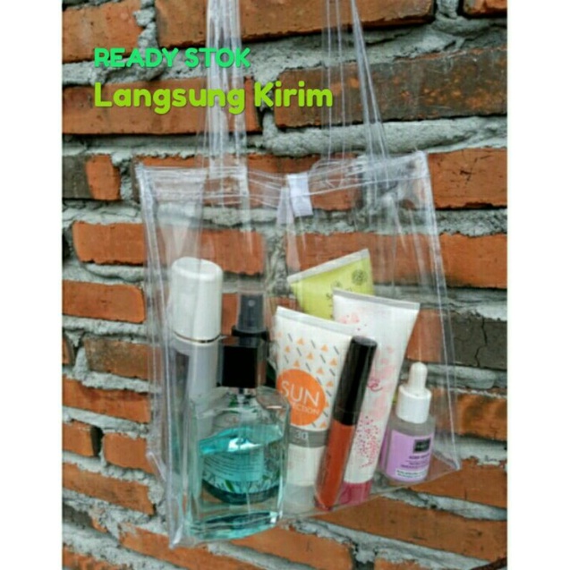 

Tas Promosi Mika Bening Transparan (Ready Stok 0,20) size 20*10*20