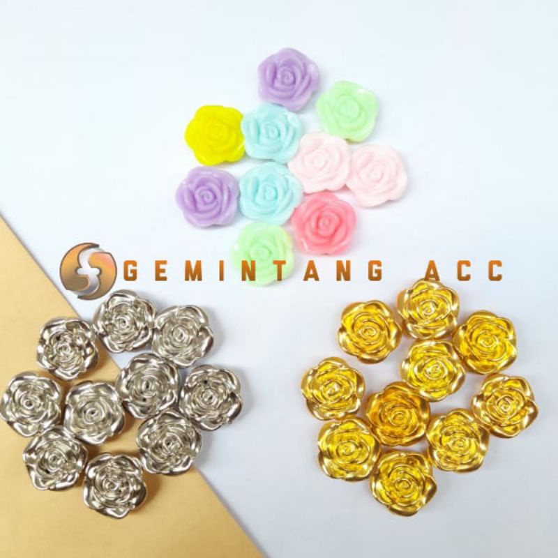 Resin Mawar Mote Bunga Mawar Bahan Kerajinan Dan Craft