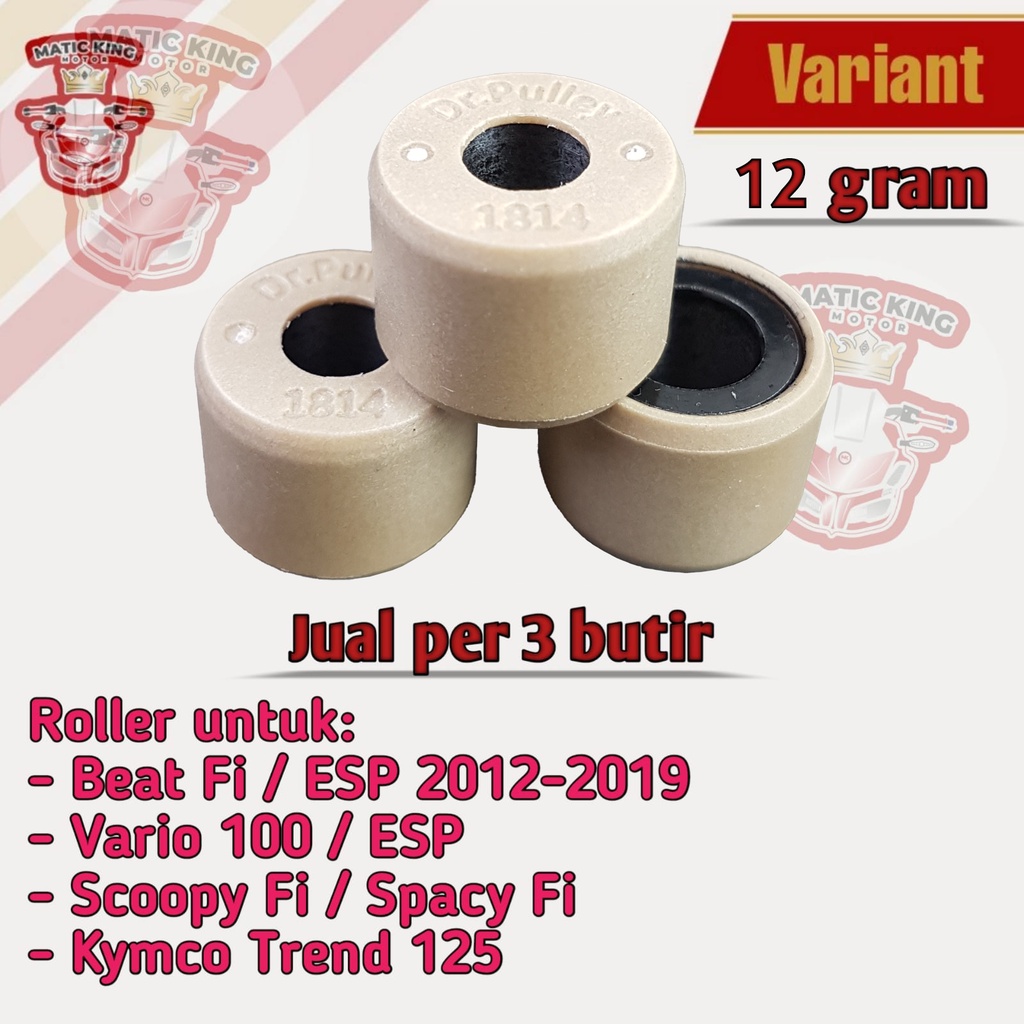 Roller racing Beat Vario Scoopy Spacy 110 Fi ESP Dr pulley tipe 1814 per 3 butir