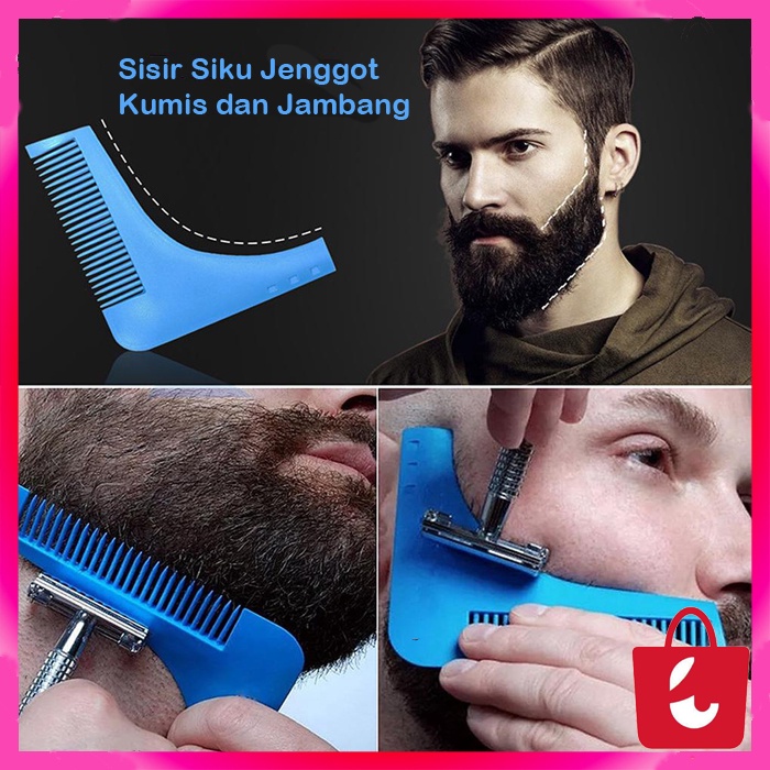 [Ready Stok] Sisir Siku Jenggot Kumis Dan Jambang Sisir Rambut Alat Pangkas Rambut