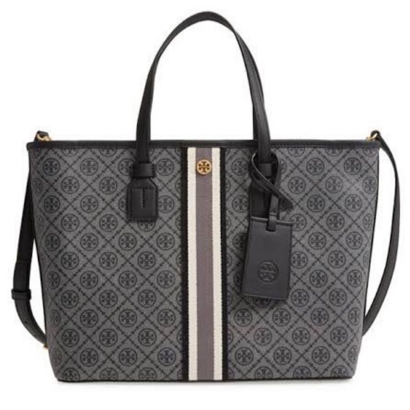 Tory Burch T Monogram Coated Canvas Small tote Bag