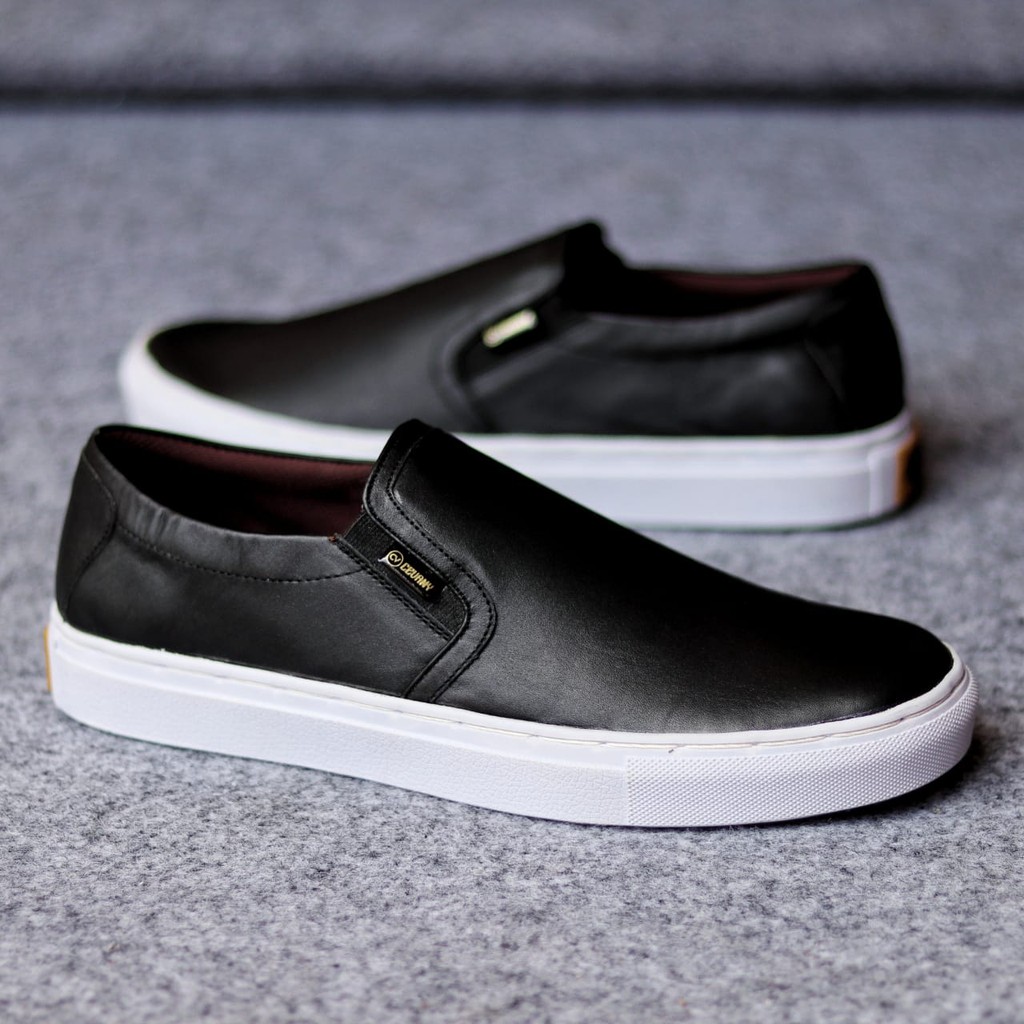 MORI - CEVANY FOOTWEAR | Sepatu Santai Pria Sneakers Kasual Non Tali Slop Kerja Kulit Asli Original