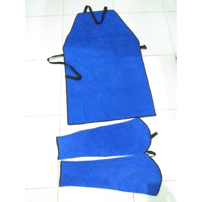 Apron welding celemek las set apron dada apron lengan